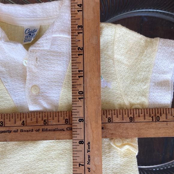 Carter’s vintage 60s mod pastel yellow knit unisex bubble romper size 6 mo. - Picture 6 of 10